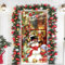 Rot Weihnachten Türdeko Banner Deko, 90 * 185cm Schneemann Geschenk Hintergrund Banner Frohe Weihnachts Tür Weihnachtsbanner, Große Stoff Weihnachtsdeko für Outdoor Draußen Garten Neujahr Party Deko
