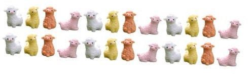FUNOMOCYA 24stücke Mini Alpaka Figuren Niedliche Resin Tierornamente Für Miniaturgärten Dekoration Und Sammlerstücke Realistische Alpaka Statuen Für Kreative Landschaften