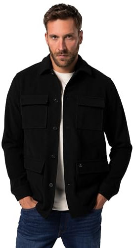 JP 1880 Hommes Grandes Tailles L-8XL Veste de Treillis JP Aware déperlante, matières recyclées et Laine - Jusqu'au 7 XL Noir 6XL 831642100-6XL
