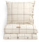 DILIOS Natur Bettwäsche 135x200 – 100% Baumwolle, Oeko-TEX, Atmungsaktiv & Antiallergisch, Ungebleicht & Naturweiß Karos, Mit Kokosknöpfen, 2teilig - Bettbezug + Kissenbezug, 100% Rohbaumwolle