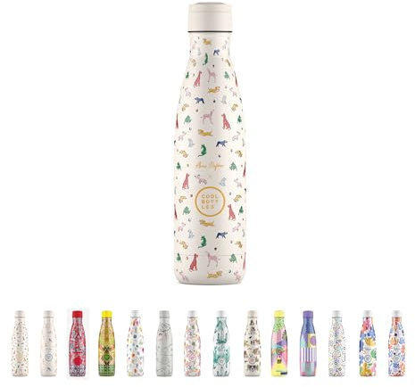 Cool Bottles - Botella de Agua de Acero Inoxidable, Botella Térmica - 500 ml, Bebidas Frías 36 horas y Calientes 18 horas, Acabado con Impresión 3D, Sin BPA