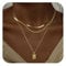 VIROMY Halskette Gold Damen Kette 14K Gold Plattiert Stapelbar Layered Anhänger Halskette Trendy Schmuck Set Geschenke