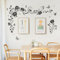SHUCHING Pegatinas de Pared Negras, Vinilos Decorativos Vid, Adhesivos Pared Salon Dormitorio Oficina
