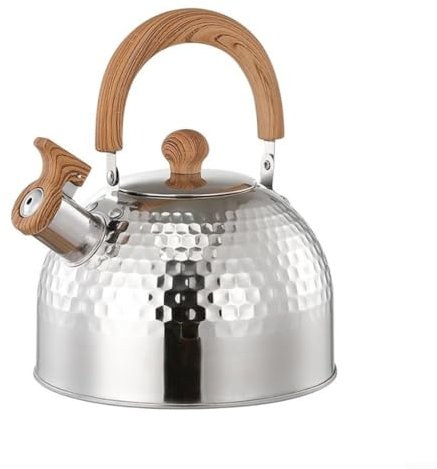 Tetera de acero inoxidable para estufa con características de seguridad, disponible en tamaños de 2 L, 3 L, 4 L (2000 ml)