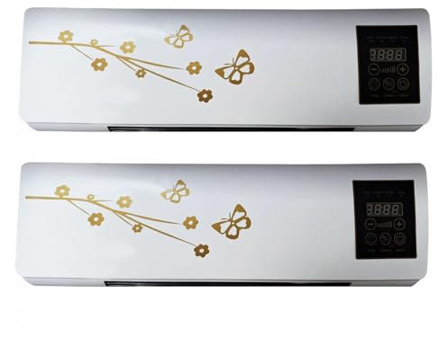 Climafy Portable Ductless Air Conditioner, Wall Mounted Split Max Air Conditioner, Mini Split Ac/Heating System Super Quiet Fast Cooling/Heating for Bedroom Living Room B 2PCS