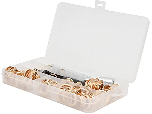 HELEVIA 50-teiliges Messing-Ösen-Set, Hochwertiges Messing, Langlebig, Tragbare Nähösen, mit Installationswerkzeug 12 Mm, für Jacken, Schuhe, Hosen, Rucksäcke