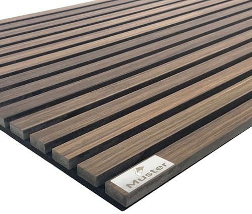 Muster 15x12 cm Akustikpaneel Holzfurnier Smoke Walnut- Filz schwarz | Musterstück zur Prüfung von Dekor, Farbe und Filz vor der Bestellung, 1 Stück, Holzfurnier, Muster