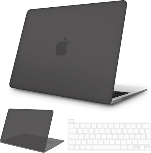 NPUOLS Hülle für MacBook Pro 13,3 Zoll 2020-2023 mit M2 M1 Chip，Schwarz | Für Macbook Pro 13 Modell A2338 A2289 A2251 mit M1 M2 Chip，Dünne Matt Sbeständige Schutzhülle und TPU EU Tastaturabdeckung