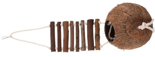 CVUTOVO Abri pour Bernard-l'hermite en Résine avec Échelle, Petit Habitat Solide et Décoratif pour Terrarium, Cachette Résistante à l'usure pour Reptiles et Crustacés, Accessoire