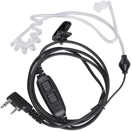Diskreter Kopfhörer mit durchsichtigem Schlauch für sichere Anti Lärm Kommunikation mit ergonomischer Passform, ideal für Außendienstmitarbeiter Diskreter Kopfhörer mit durchsichtigem Schlauch