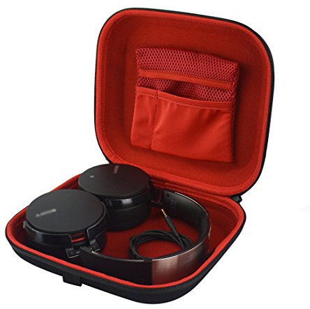 Linkidea Kopfhörer-Etui für B&O Play H7, H8, AKG K545, K619, ATH-M50X, ANC29, ESW10, WS77, Sony MDR-XB950BT, Ersatz-Schutzhülle aus Hartschale, Reisetasche mit Kabel, Ladegerät-Aufbewahrung (schwarz)