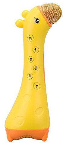 LWR Baby Karaoke Machine - Micrófono inalámbrico con Bluetooth (canción en inglés, para niños), amarillo, 8G