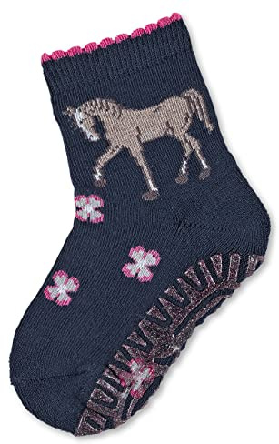Sterntaler Glitzer Flitzer AIR Pferd - Mädchen Fliesen Flitzer - Stoppersocken mit Innenfrottee im Sohlenbereich - Baby und Kinder Strümpfe mit Glitzer Anti-Rutsch-Sohle