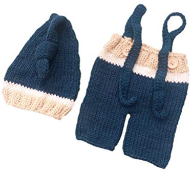Holibanna Neugeborene Foto Kleidung Strick Kostüm Cartoon Outfits Fotografie Requisiten Kleinkinder Mütze Monate