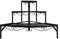 3 Tier Metall Garten Pflanzer Outdoor Indoor Blumenständer Metall Pflanzenregal Regal Eck Pflanzenregal - Schwarz