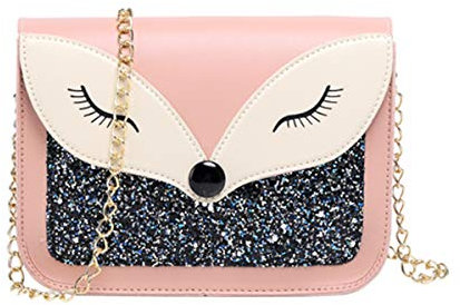 ANPTER Sac à Bandoulière Femme Tendance Sacoche Besace Porté Main Epaule Crossbody Téléphone Shoulder Bag pour Enfants, Filles, Rose , S
