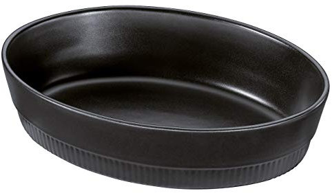 Spring Cazuela ovalada para horno (30 cm), color negro