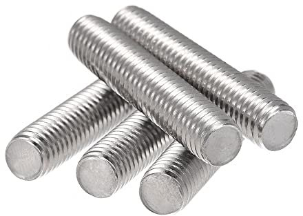 sourcing map 5 Stück M8 x 40mm Vollgewindestange aus Edelstahl 304 Rechtsgewinde