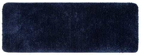 MIULEE Teppich Badematte Badezimmerteppich rutschfest Waschbar Badteppich Bettvorleger Badvorleger Saugfähige Duschvorleger Fussmatte für Wohnzimmer Schlafzimmer Badezimmer 45x120 cm Dunkelblau