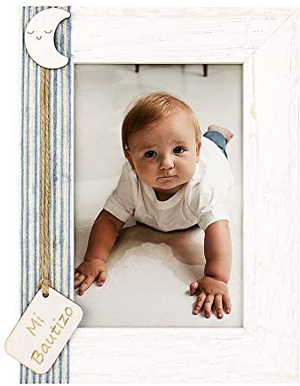 Demark Marco Mi Bautizo | Portaretrato Bautizo | Marco Infantil | Marcos Madera | Marcos 10x15 cm vertical | Regalo Bautizo |