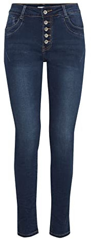 b.young BXKAILY Jeans NO Damen Jeans Denim Hose 5-Poket-Style Baumwolle mit Stretch Skinny Fit, Größe:44, Farbe:Dark Blue (80033)