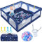Kidsbuddy Baby Laufstall Laufgitter, Faltbar Drinnen XXL 150x180cm Rutschfester Absperrgitter Mit Atmungsaktive Netz Schutzgitter Kind Playpen Set，Sicherheitsspielplatz Baby