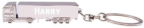 LKW Schlüsselanhänger mit Namen - Silber - Harry, silberfarben, 60mm