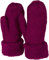 styleBREAKER Damen warme Winter Strick Fäustlinge, Handschuhe mit Rauten Muster, Thermo Fleece, Strickhandschuhe 09010031, Farbe:Bordeaux-Rot