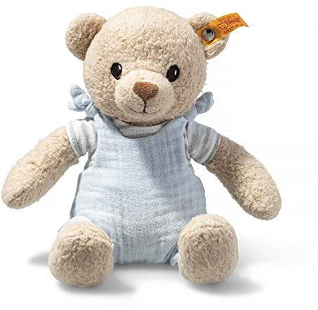 Steiff Kuscheltier Niko Teddybär, Süßes Stofftier, Jungen, Mädchen & Babys ab 0 Monaten, Plüschtier 26 cm, Hellblau, 242625