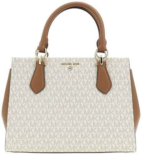 Michael Kors Damen MD Satchel Bag, Vanille/Acrn