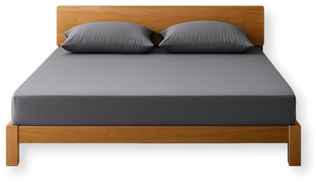 Hooga Erdungsplane, Queen-Size-Größe, geerdetes Spannbetttuch, Erdverbundene Bettwäsche (152,4 x 203,2 x 38,1 cm), Reine Silberfaser und Baumwolle, Erdungsschnur im Lieferumfang enthalten