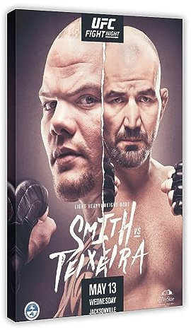 ETOMEY UFC Fight Night 171; Anthony Smith vs. Glover Teixeira 2020 Boxposter Leinwand Poster Schlafzimmer Dekor Sport Landschaft Büro Zimmer Dekor Geschenk Rahmenstil 60 x 90 cm