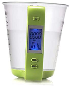 HOMSFOU LCD Measuring Cup Digital Kitchen Scale Cup Digital Measuring Jug Food Scale Cup Cooking Digital Measuring Cup Measuring Jar Glass Display Milk Power Cup Weighing Scale Electronic