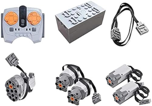 Technik Motor Set inklusive M-Motor, L-Motor, Verlängerungskabel, Lenkmotor, Batteriebox, Technik Power Functions für Großen Marken