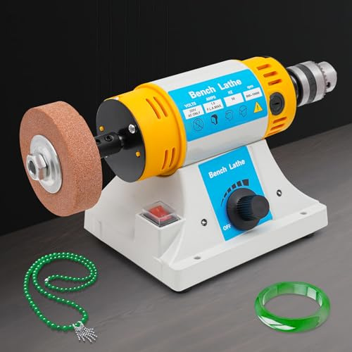 Tischpolierer, 320W 220V Poliermaschine Drehmaschine, Multifunktionelle Tischpoliermaschine, Schleifmaschine Poliermotor, Schmuckpoliermaschine, für Schmuck, Holz, Dental, Bernstein, Metall, Jade