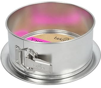 Birkmann, 'Cause we care, Springform, Ø 20 cm, Backform aus nachhaltigem Weißblech, mit Flachboden, PFOA- und PFOS-frei, 889101, Extra hoher Ring, Silber