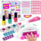 Aomig Nagelstudio Kinder Mädchen, Nagellack Set Kinder, Peel o ff Nagellack und Nageltrockner Schminke Kinder Mädchen , Weihnachtsgeburtstagsgeschenk zum Spielzeug Alter von 5 6 7 8 9 10 11 12 Jahren