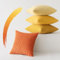 Slozzi 4er Set Kordsamt Kissenbezug Kissenbezüge Kissenhülle Sofakissen Dekokissenbezug Couchkissen Weich für Sofa Schlafzimmer Wohnzimmer Büro, 45x45 cm, Orange Serie
