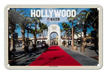 FEMER Blechschild Reise 18x12cm Hollywood USA Universal Studios Schild