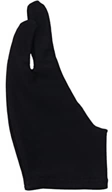 Künstler Spandex für Zweifingerhandschuh aus Schwarz Skizzen und Malen