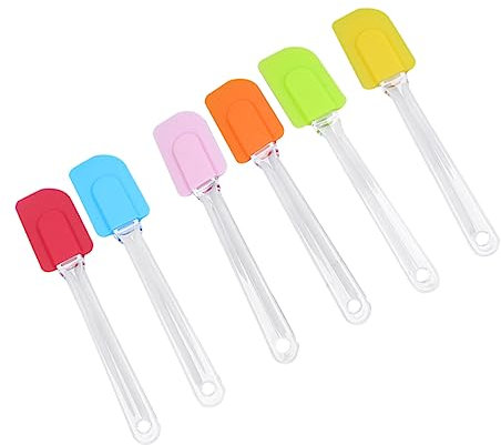 ABOOFAN Siebträger 6St Eiscreme Spachtel aus Silikon Käsestreuer Eiskratzer Silikonspatel küchenmaschiene Kuchencremeschaber Silikonschaber Avocado Backwerkzeug Handgriffe