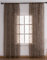 Homxi Balkon Vorhang Außen Transparent 2er Set,2 x 96W x 115H cm,Gardinen aus Tüll Braun Blumen Muster Vorhang mit Taschen