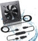 xiaoqijia USB 120MM Cabinet Fan 5V Quiet Cooling Fan DC 12V IPX5 Waterproof Fan System 6 with 10 Speed Control, for Home Theater AV Cabinet,Server Cabinet,Dog kennels,Greenhouse Cooling