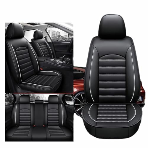 Leder Auto Sitzbezüge für Tiguan 2. Gen/Tiguan Allspace 2016 2017 2018 2019 2020 2021 2022 2023 2024, 5Sitzer Sitzbezügesets Allwetter rutschfest Wasserdicht Sitzschoner Zubehör