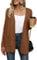 Yommay Cardigan for Women Loose Casual Lightweight Ladies Long Sleeve V-Neck Knitted Sweaters with Pockets,Yellow,Medium