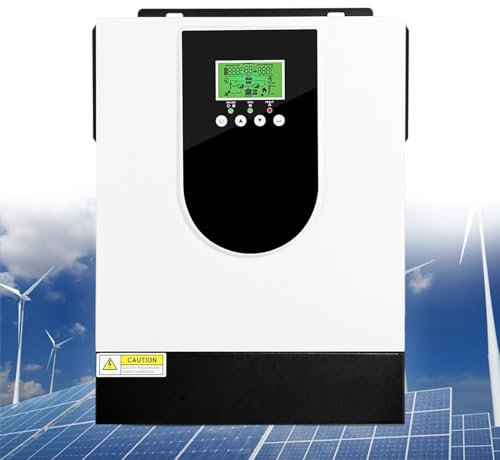 Fablestoryem Onduleur Hybride Solaire 3000W DC24 V vers AC 230V, Onduleur Hybride à Onde Sinusoïdale Pure Hors Réseau, Contrôleur Mppt 80A Intégré, pour Batterie Plomb-Acide/Lithium 24V