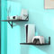 DAWASAPAT Projector Shelf, Black Projector Wall Mount Floating Shelf, Projector Stand, Projector Rack Holder, Projector Mount with Cable Ties-2pcs