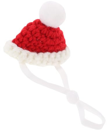BESPORTBLE Mini-Hasen Und Hamsterhut Niedlicher Handgefertigter Gestrickter Hut Für Kleine Tiere Verstellbare Für Komfort Weihnachts Und Festtagsaccessoires Für Ihr Haustier