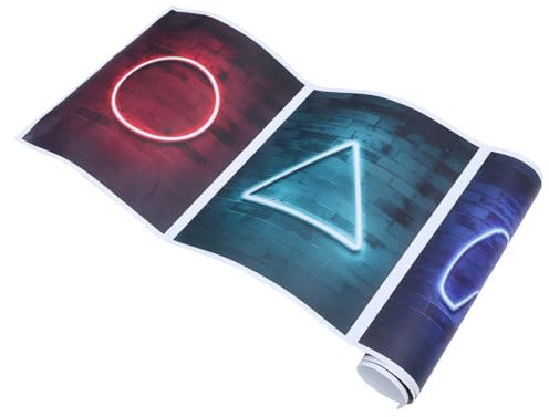 Angoily Neon Gaming Wall Sticker for Boys Room Video Game Room Decor Easy Apply Gaming Room Art Boys Gaming Room Sticker Decor