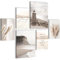 Novart Wandbilder Set Strand Meer Boho Beige - KEIN EXTRA RAHMEN BENÖTIGT - Modern Deko - Wohnzimmer Schlafzimmer Flur N033763a